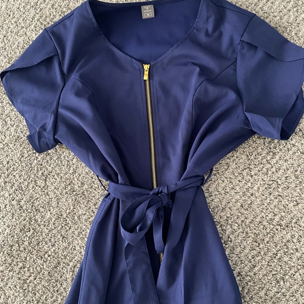 Navy Bllue Scrub Top